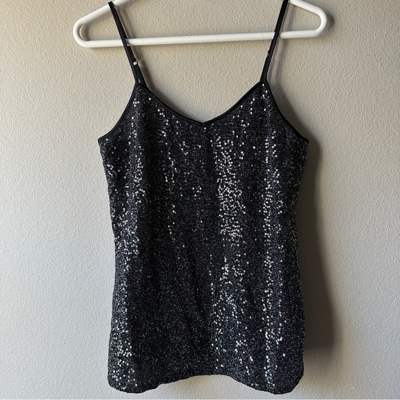 Express Tops - NWOT Express shiny sequins spaghetti strap top